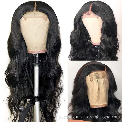 Uniky Transparent13*4 full Brazilian Human Hair Wig Unprocessed Lace Front 15A Body Wave Wigs